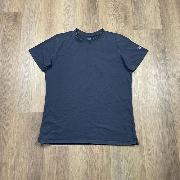 Kuhl Shirt Mens Large Blue Organic Cotton Wildfibre Short Sleeve Outdoor Tee - Picture 1 of 10